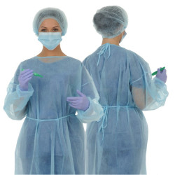 Blouse d'isolation personnel soignant - Sachet de 10